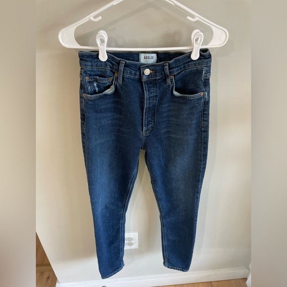 Agolde Nico High Rise Slim Jeans - Dark Wash - Size 26 - Picture 9 of 16